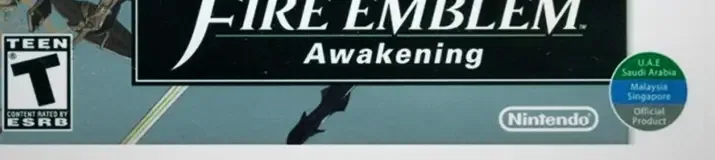 Fire Emblem: Awakening, the ESRB box on its front