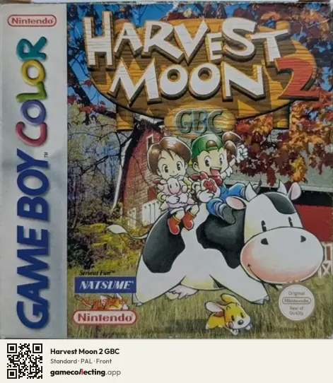 Harvest Moon 2 GBC Game Boy Color, PAL box front