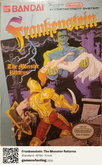 Frankenstein: The Monster Returns Nintendo Entertainment System, NTSC box front
