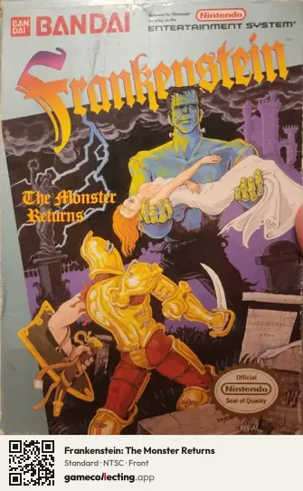Frankenstein: The Monster Returns Nintendo Entertainment System, NTSC box front