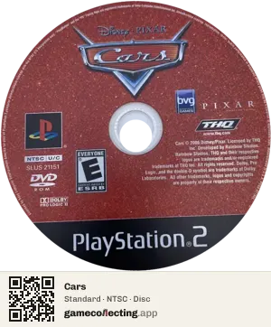 Cars PlayStation 2, NTSC disc