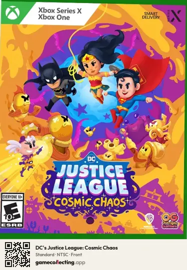 DC's Justice League: Cosmic Chaos Xbox Series X, NTSC box front