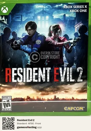 Resident Evil 2 Xbox One, NTSC box front