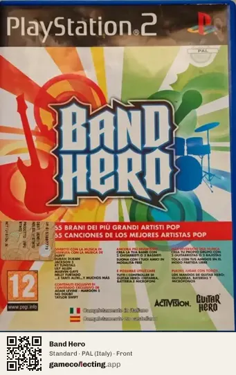 Band Hero PlayStation 2, Italy box front