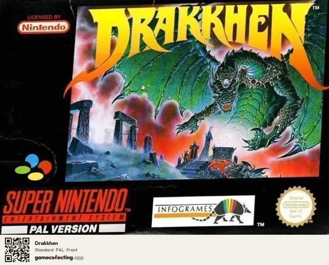 Drakkhen Super Nintendo Entertainment System, PAL box front