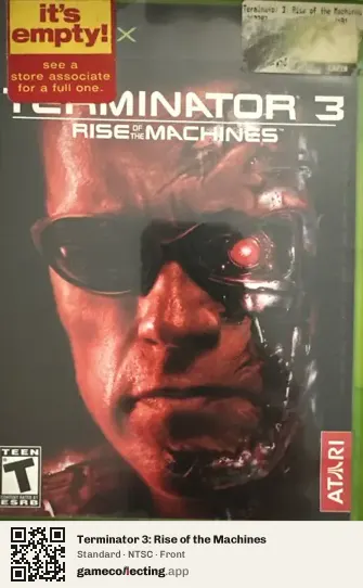 Terminator 3: Rise of the Machines Xbox, NTSC box front