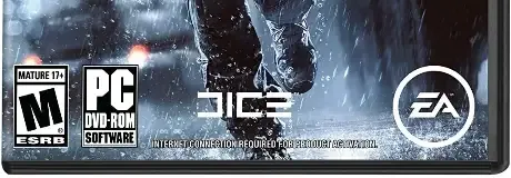 Battlefield 4, the ESRB box on its front