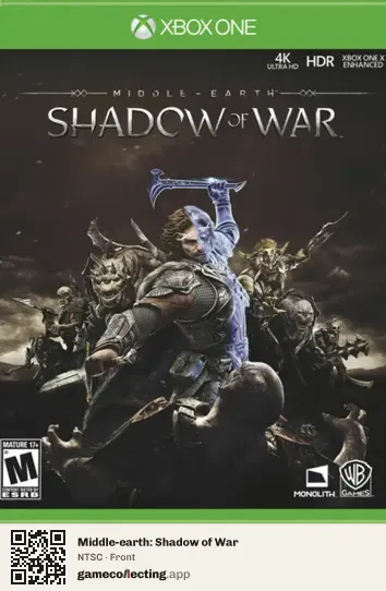 Middle-earth: Shadow of War Xbox One, NTSC box front