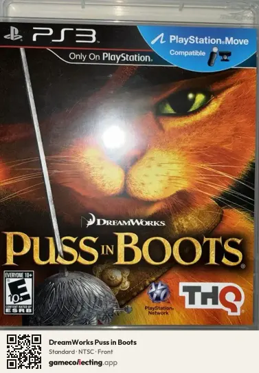 DreamWorks Puss in Boots PlayStation 3, NTSC box front