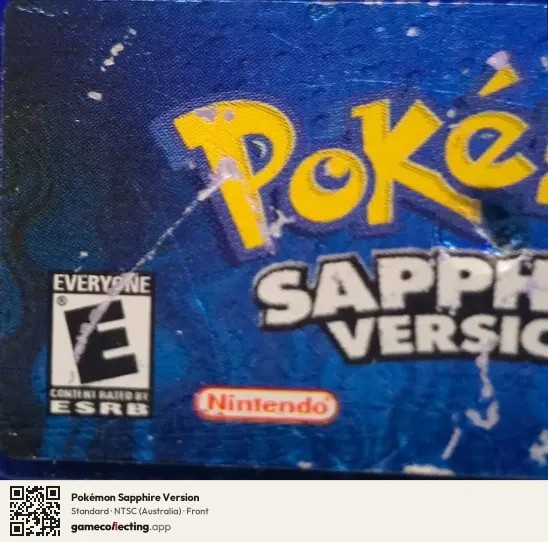 Pokémon Sapphire Version Game Boy Advance, Australia box front