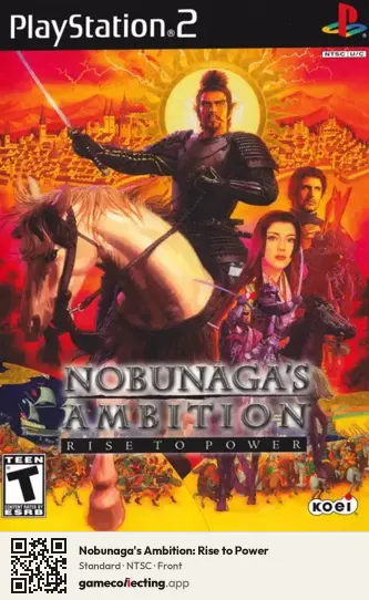 Nobunaga's Ambition: Rise to Power PlayStation 2, NTSC box front