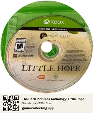 The Dark Pictures Anthology: Little Hope Xbox One, NTSC disc