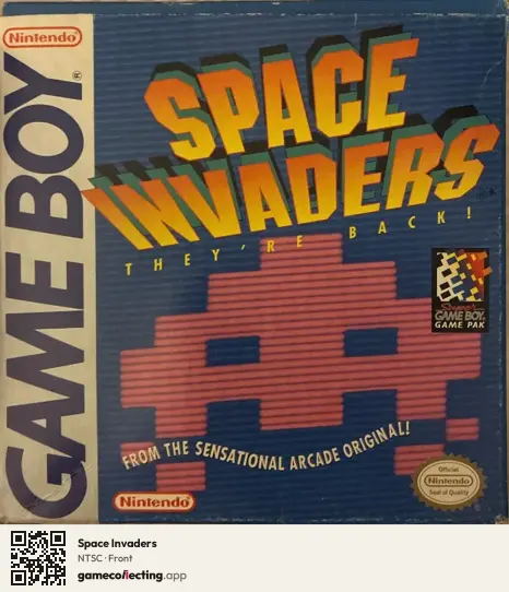 Space Invaders Game Boy, NTSC box front