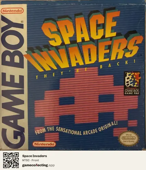 Space Invaders Game Boy, NTSC box front