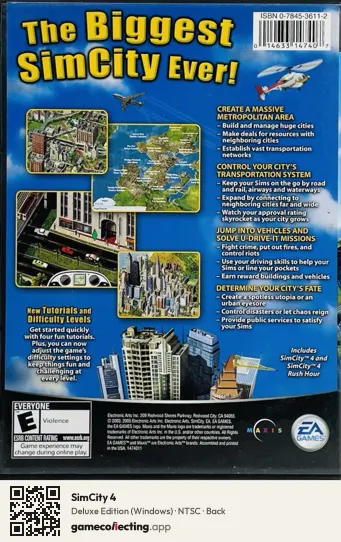 SimCity 4 Computer, NTSC box back