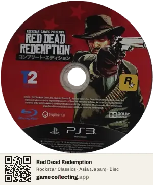 Red Dead Redemption PlayStation 3, Asia disc