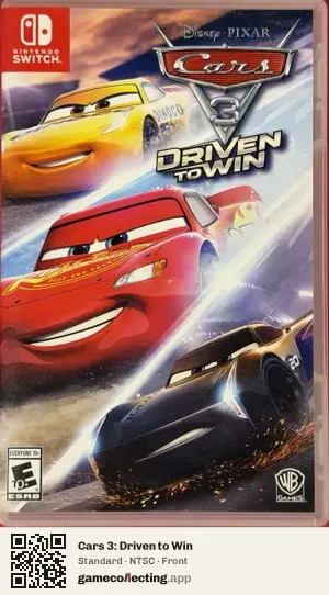Cars 3: Driven to Win Nintendo Switch, NTSC box front