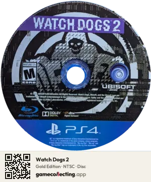 Watch Dogs 2 PlayStation 4, NTSC disc