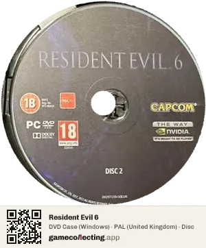 Resident Evil 6 Computer, PAL disc