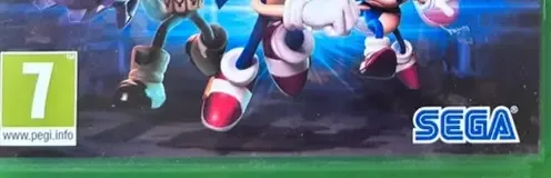 Sonic Forces, the PEGI square on its front