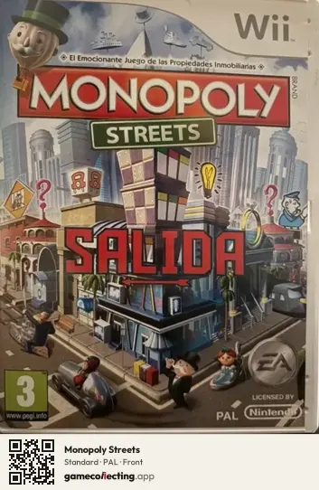 Monopoly Streets Nintendo Wii, PAL box front