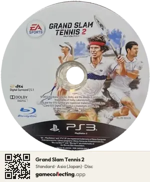 Grand Slam Tennis 2 PlayStation 3, Asia disc