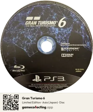 Gran Turismo 6 PlayStation 3, Asia disc