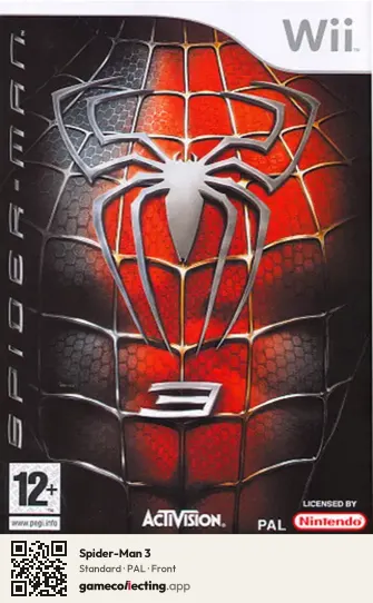 Spider-Man 3 Nintendo Wii, PAL box front