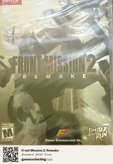 Front Mission 2: Remake Nintendo Switch, NTSC box front