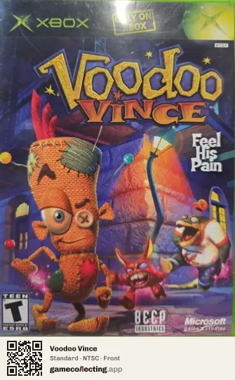Voodoo Vince Xbox, NTSC box front