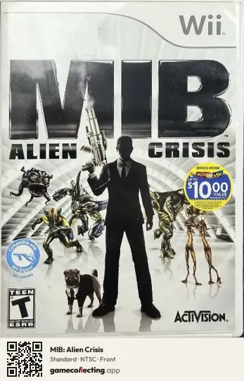 MIB: Alien Crisis Nintendo Wii, NTSC box front