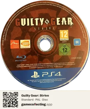 Guilty Gear: Strive PlayStation 4, PAL disc