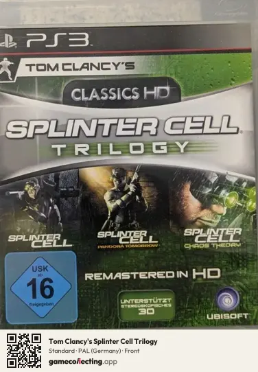 Tom Clancy's Splinter Cell Trilogy PlayStation 3, Germany box front