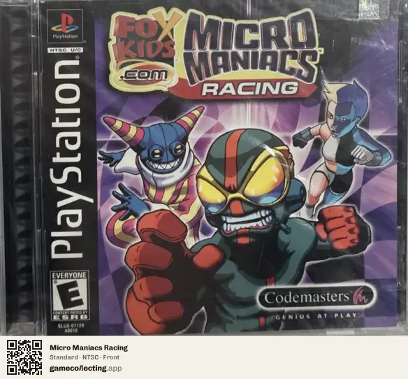 Micro Maniacs Racing PlayStation, NTSC box front