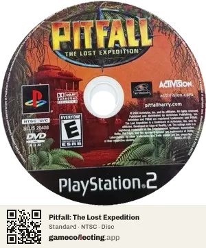 Pitfall: The Lost Expedition PlayStation 2, NTSC disc