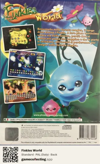 Finkles World PlayStation 2, Italy box back