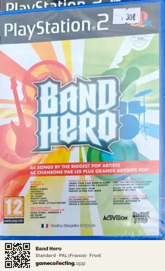 Band Hero PlayStation 2, France box front