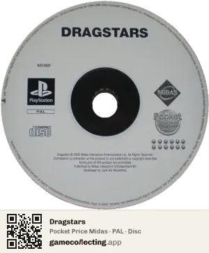 Dragstars PlayStation, PAL disc