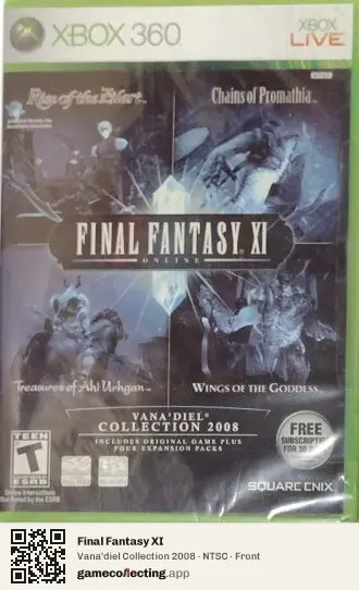 Final Fantasy XI Xbox 360, NTSC box front