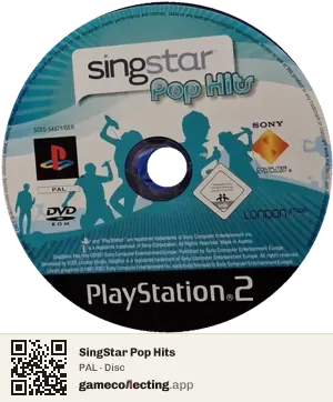 SingStar Pop Hits PlayStation 2, PAL disc
