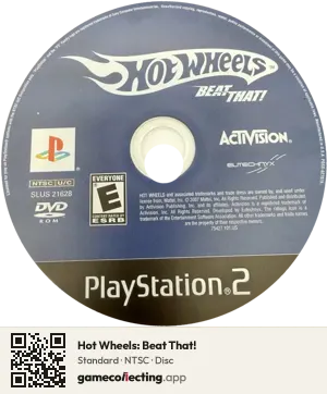 Hot Wheels: Beat That! PlayStation 2, NTSC disc