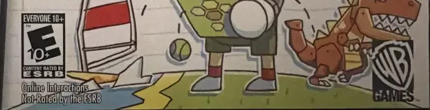 Scribblenauts, the ESRB box on its front