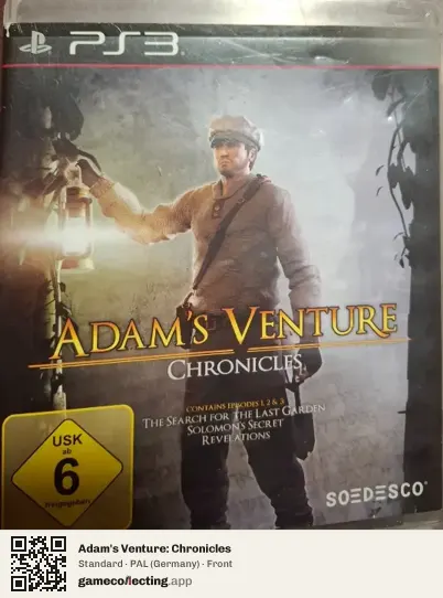 Adam's Venture: Chronicles PlayStation 3, Germany box front