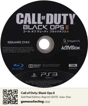 Call of Duty: Black Ops II PlayStation 3, Asia disc