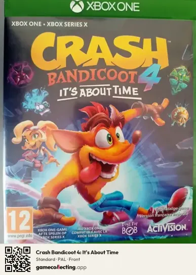 Crash Bandicoot 4: It's About Time Xbox One, PAL box front