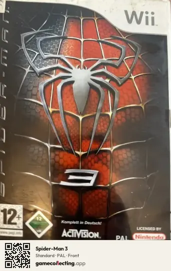 Spider-Man 3 Nintendo Wii, PAL box front