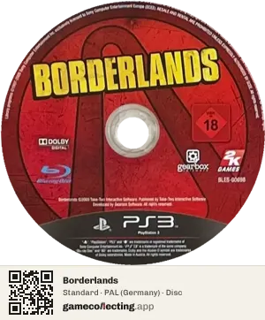 Borderlands PlayStation 3, PAL disc