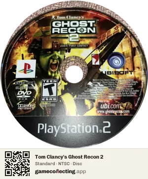 Tom Clancy's Ghost Recon 2 PlayStation 2, NTSC disc