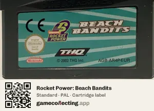 Rocket Power: Beach Bandits Game Boy Advance, PAL cartridge label