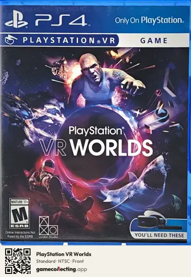 PlayStation VR Worlds PlayStation 4, NTSC box front
